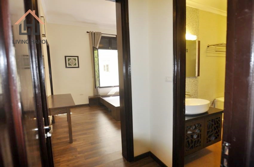 Beautiful layout, fully furnished 3 bedrooms villa with bright windows for rent in Tay Ho Beautiful layout, fully furnished 3 bedrooms villa with bright windows for rent in Tay Ho
