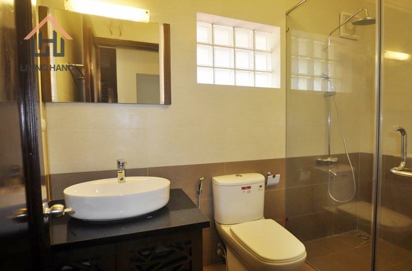 Beautiful layout, fully furnished 3 bedrooms villa with bright windows for rent in Tay Ho Beautiful layout, fully furnished 3 bedrooms villa with bright windows for rent in Tay Ho