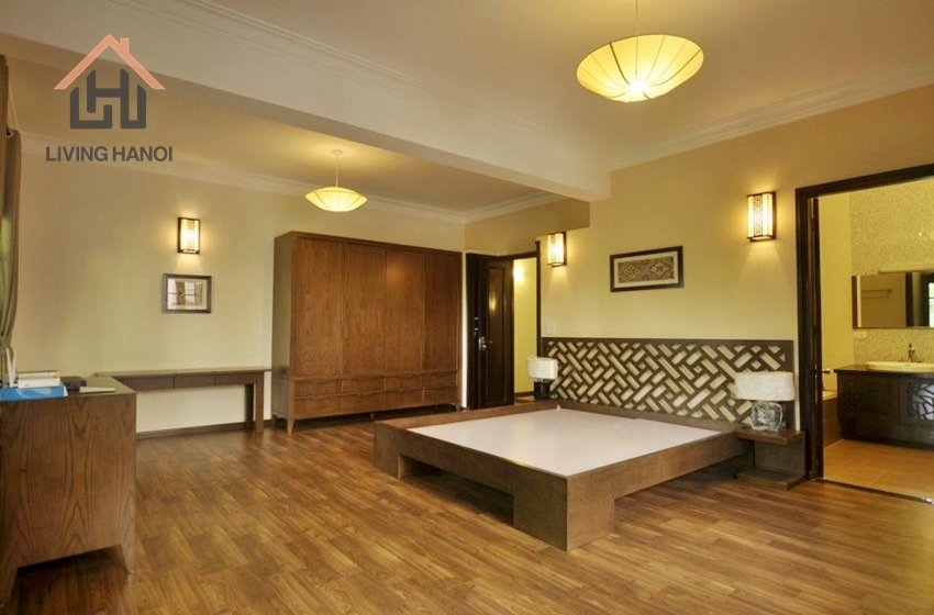 Beautiful layout, fully furnished 3 bedrooms villa with bright windows for rent in Tay Ho Beautiful layout, fully furnished 3 bedrooms villa with bright windows for rent in Tay Ho