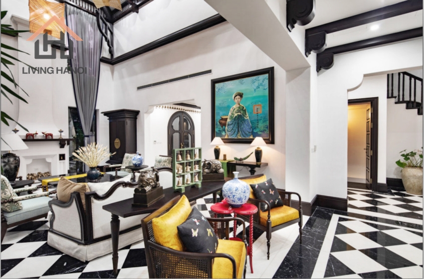 Indochine style house with 05 bedrooms available for rent in Vinhomes Riverside, Hanoi Indochine style house with 05 bedrooms available for rent in Vinhomes Riverside, Hanoi