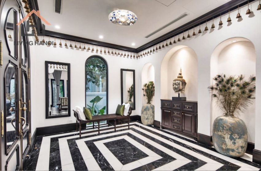 Indochine style house with 05 bedrooms available for rent in Vinhomes Riverside, Hanoi Indochine style house with 05 bedrooms available for rent in Vinhomes Riverside, Hanoi